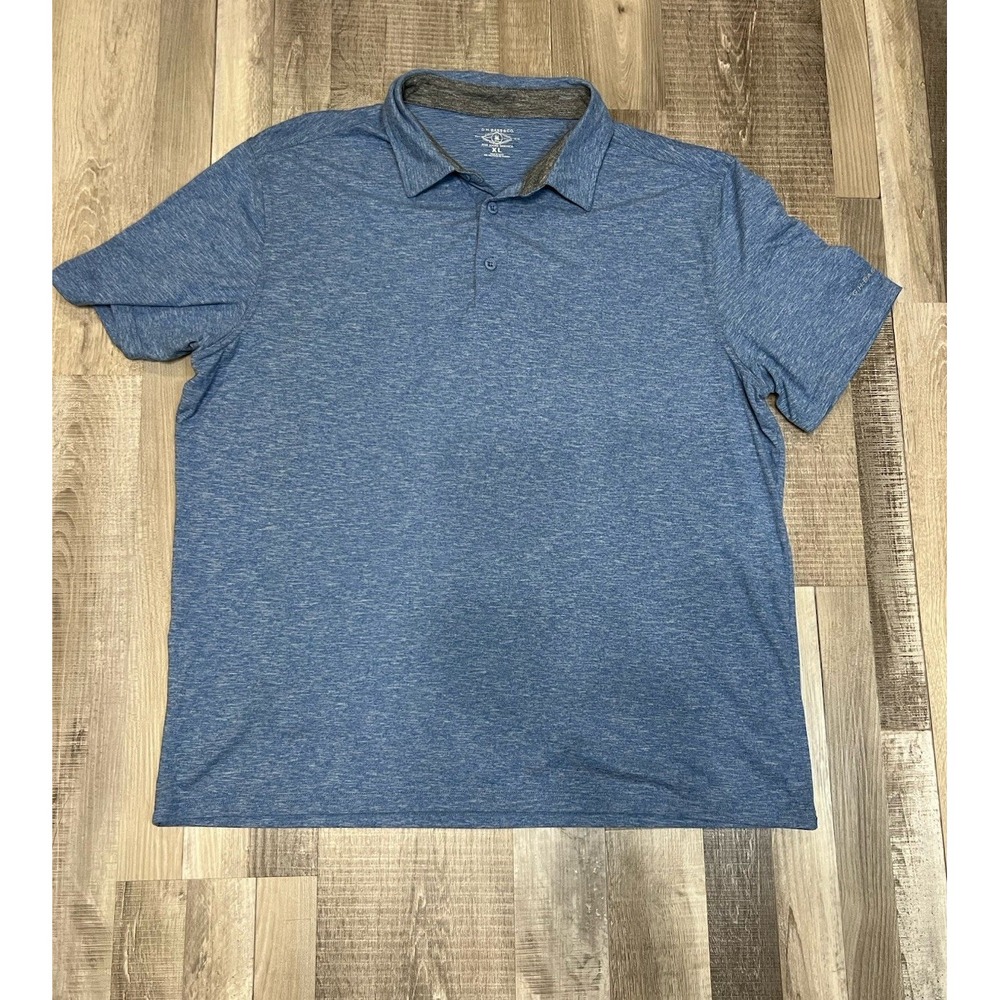 GH Bass & Co Men's Size XL Polo Blue Short Sleeve Casual Shirt